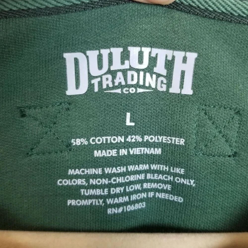 Duluth Trading Co Mens Doubletime Knit Henley Size L Relaxed Gorpcore Pullover